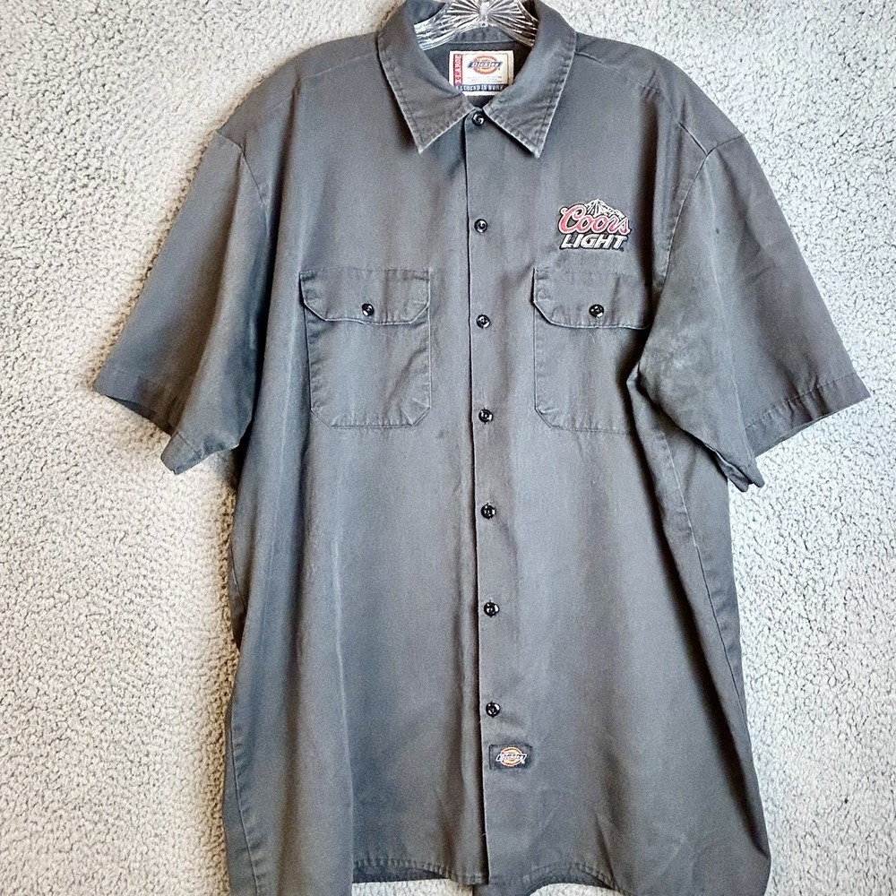 COORS LIGHT Vintage DICKIES Workshirt Beer Delivery Guy Uniform Size XL Grunge